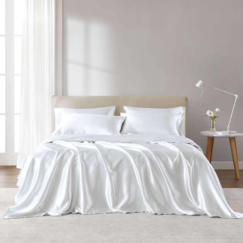 Soft Bedding Sets, Twin Duvet Cover +  4 Additional Pieces, White