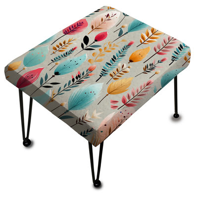 Repose-pieds pastel bohémien pastel à motif floral I