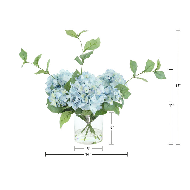 Spring Additions Hydrangea Flower Spray Arrangement, Blue