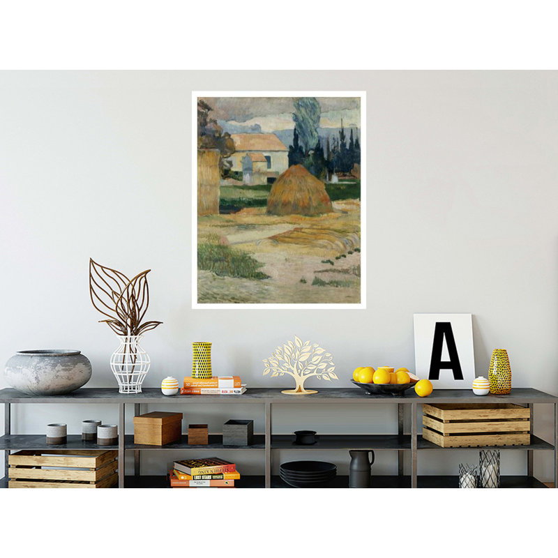 «Landscape Near Arles» par Paul Gauguin - Estampe numérique, H 40 po x l 32 po