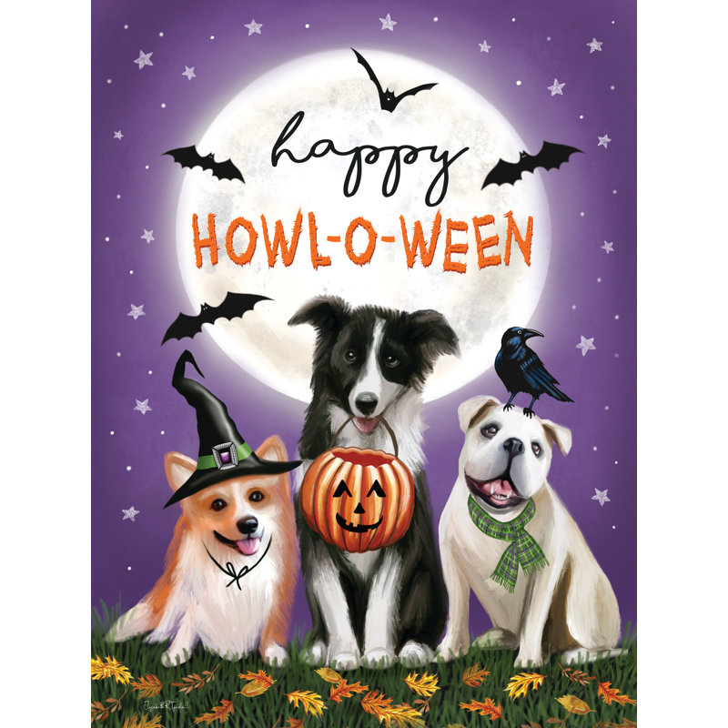 «Happy Howl-O-Ween Dogs» par Elizabeth Tyndall, H 48 po x l 32 po