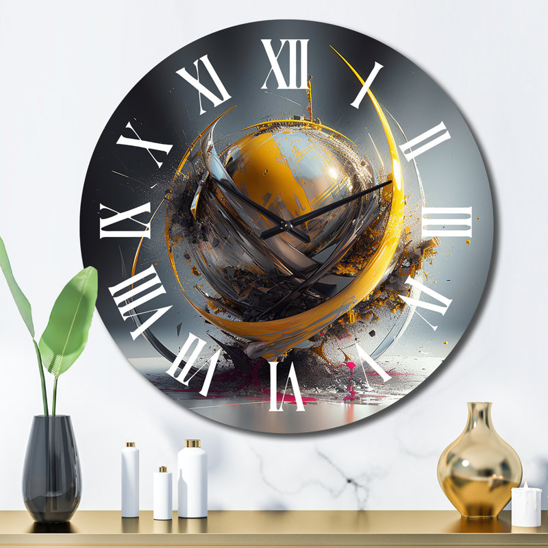 Horloge murale Visionary Divine Dance 3D Wave Sphere III, Grand