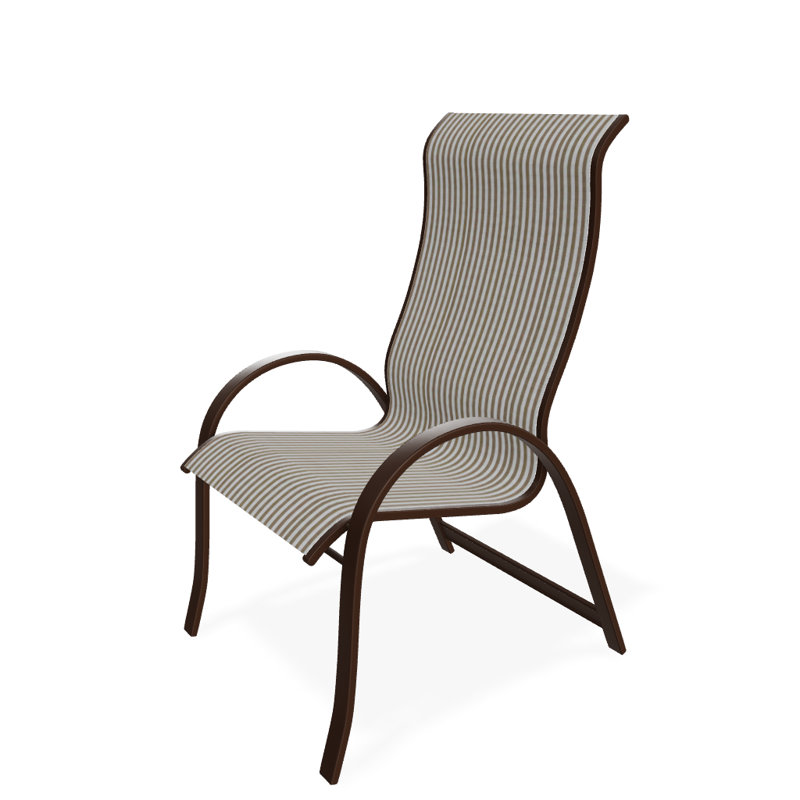 Aruba 1 Outdoor Dining Armchair, Tan, Textured Kona