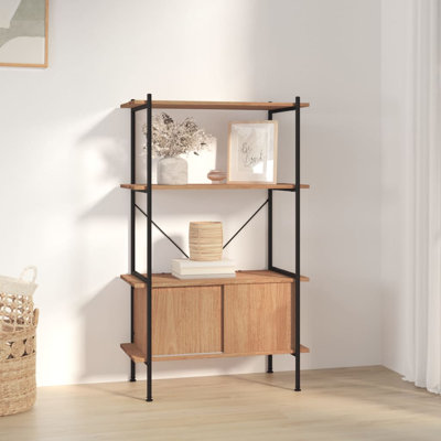 Ellaruth 130cm H x 80cm W Steel Geometric Bookcase