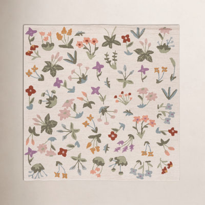 Hand-Tufted Wool Floral Outdoor Rug