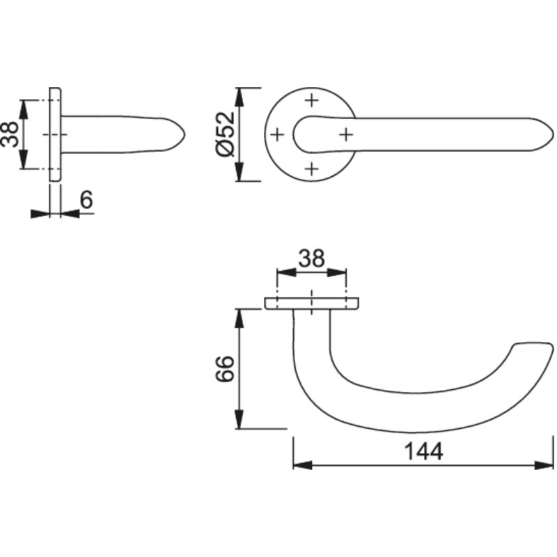 Amalburga Passage Right Hand Door Handle
