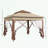 Outdoor metal Frame Gazebo with Removable Zipper Netting