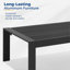 Table basse d'extérieur 43 po en aluminium 43 po