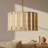Roka 3-Light White Woven Drum Pendant Light with Linen Shade