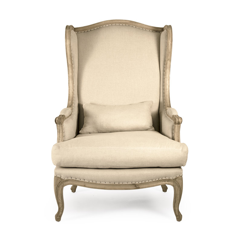 Linen Wingback Chair