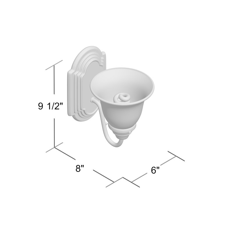 Armed Sconce, Marble, Satin Nickel