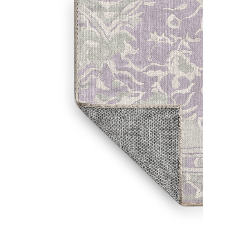 Machine Washable Beige Area Rug, Runner 2' x 4'