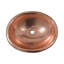 Rolled Copper Oval Drop-In Bathroom Sink-113450295