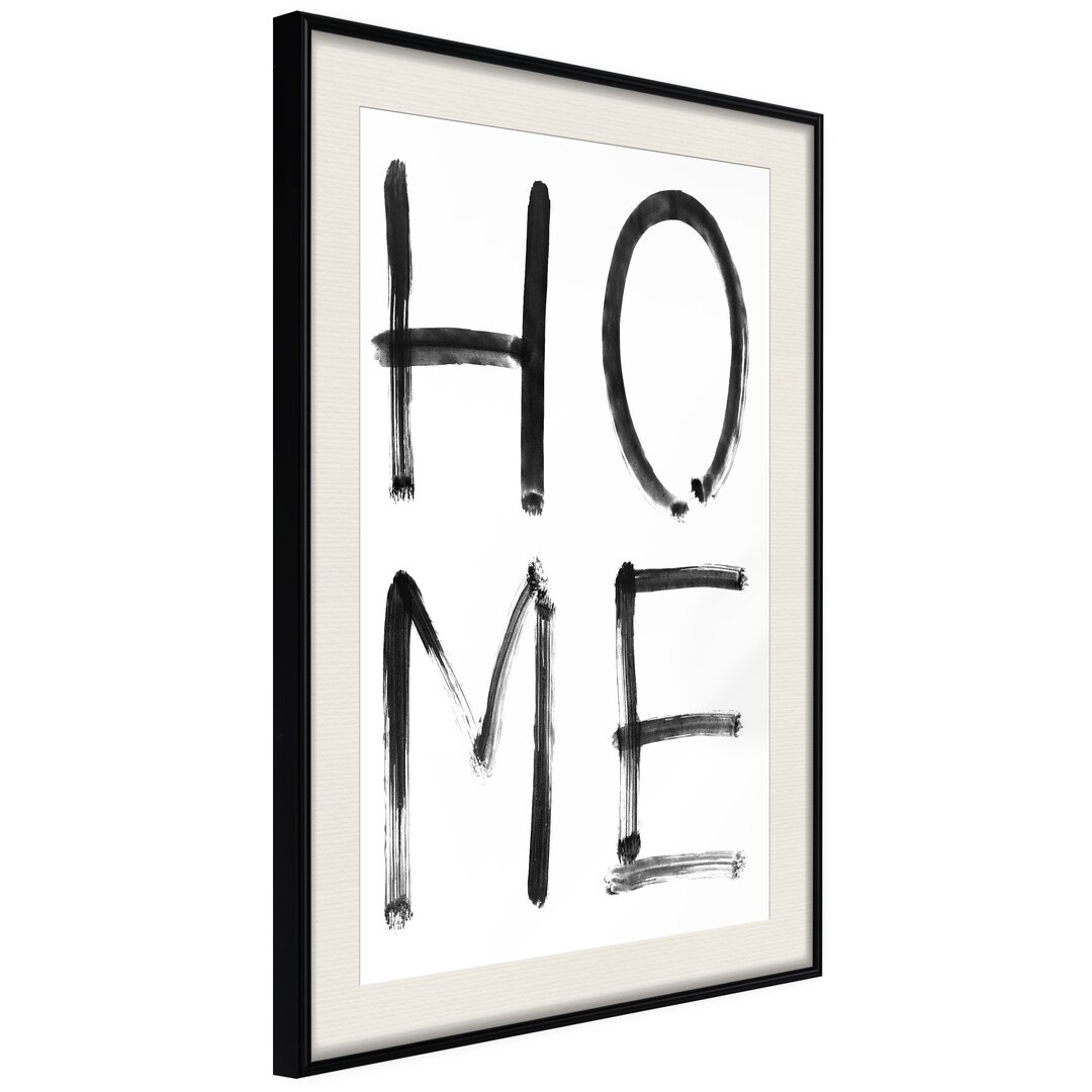 Gerahmter Typografie-Druck Simply Home