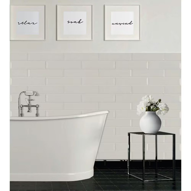 Carrelage mural brillant 3x12 Bellini Bisel Crema