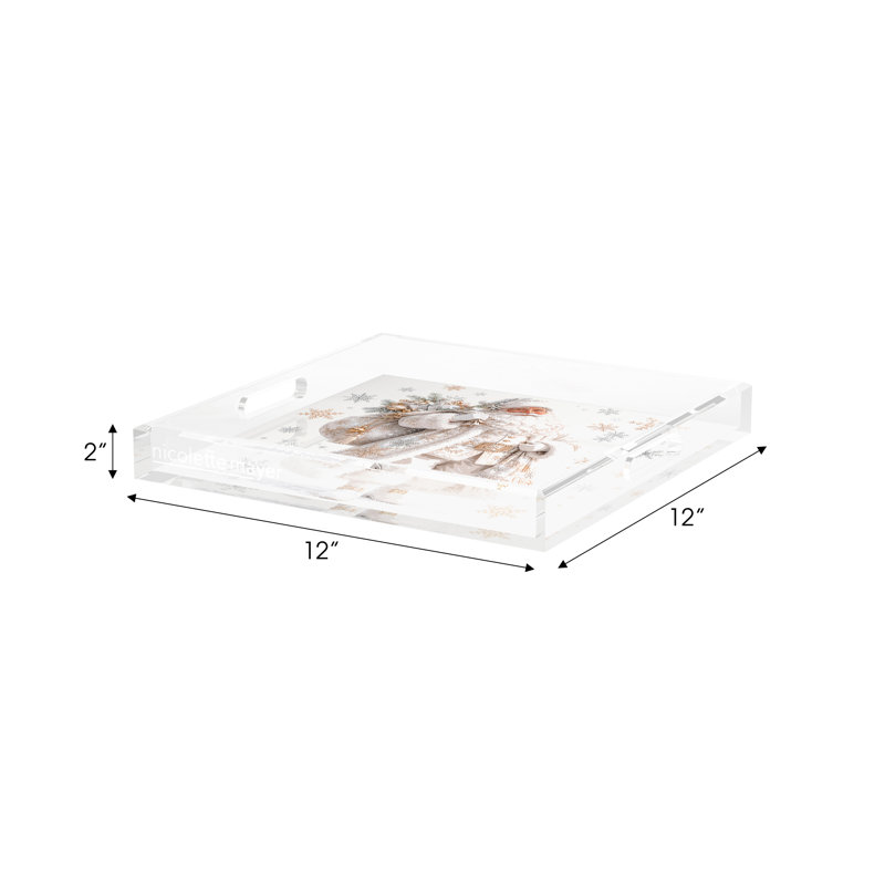 Square Decorative Tray, 12"W x 12"D
