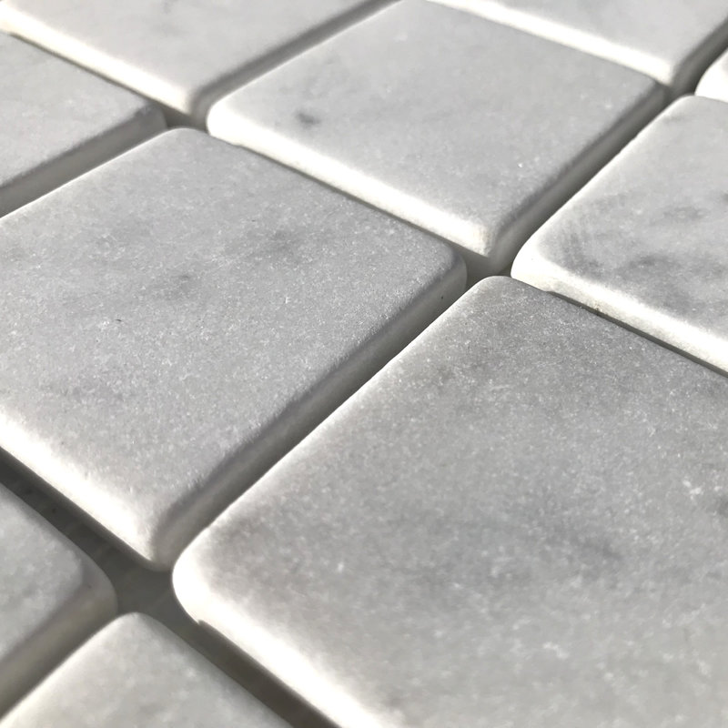Carrara 2" x 2" Marble Grid Mosaic Wall Tile