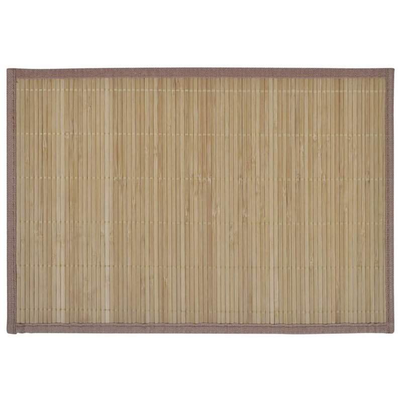 Bamboo Solid Colour Rectangle Placemat, Brown