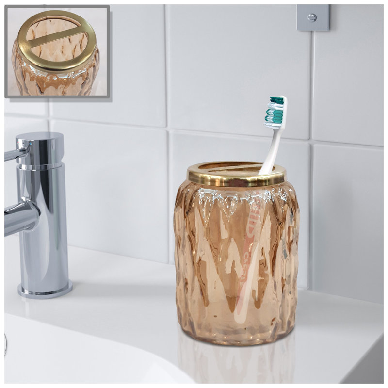 Glacier Bathroom Accessory, Amber/Gold