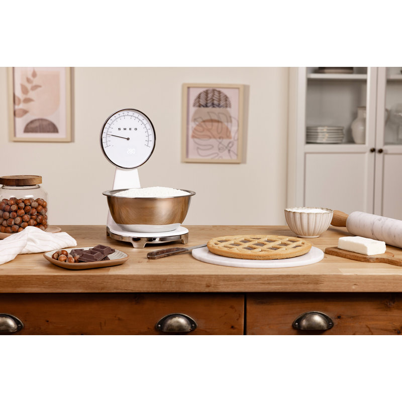 50's Kitchen Scale in Cream, White