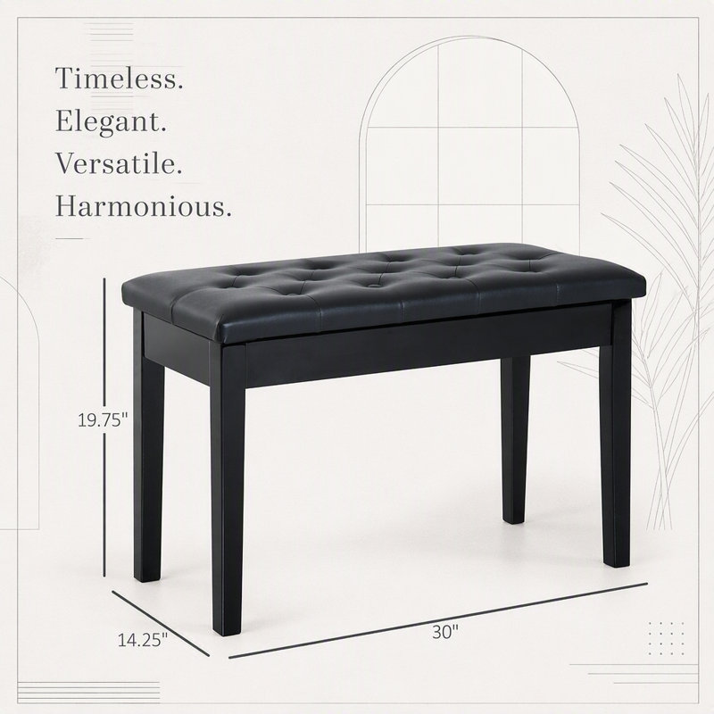 Faux Leather Upholstered Bench
