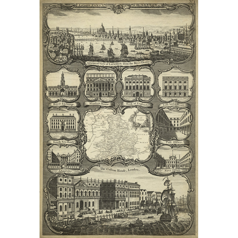Various Views Of London, 122cm H x 81cm W x 3.8cm D