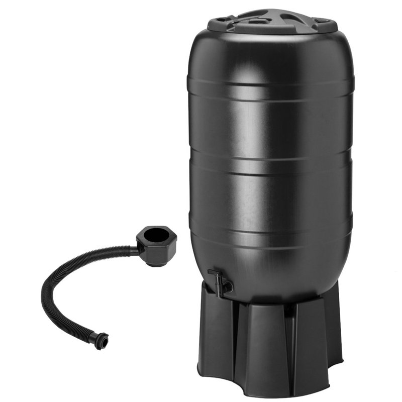 Charles Bentley Plastic Rain Barrel and Hose