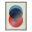 Art mural en verre coloré avec disques colorés rouge et bleu par Emiko et Mark Franzen