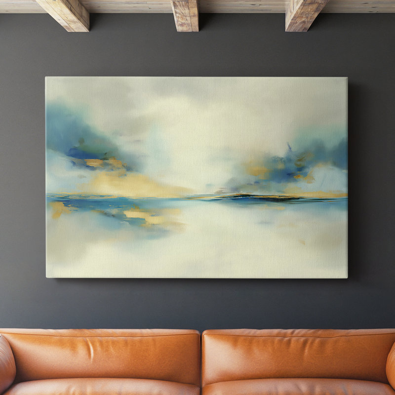 Série de paysages abstraits XCV III, H 12 po x l 18 po