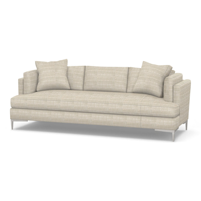 Aiden Upholstered 90.5'' Sofa, Polished Stainless, Perigold Rest Meadow