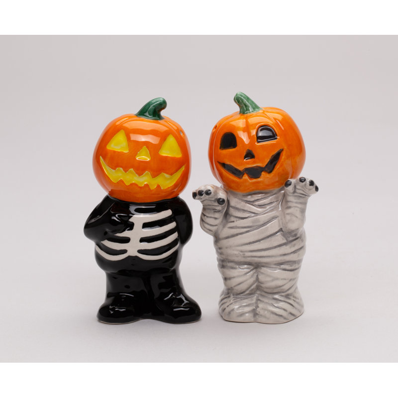 Citrouille d'Halloween, sel et poivre