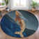 Machine Washable Indoor/Outdoor Xhevrie Blue Rug