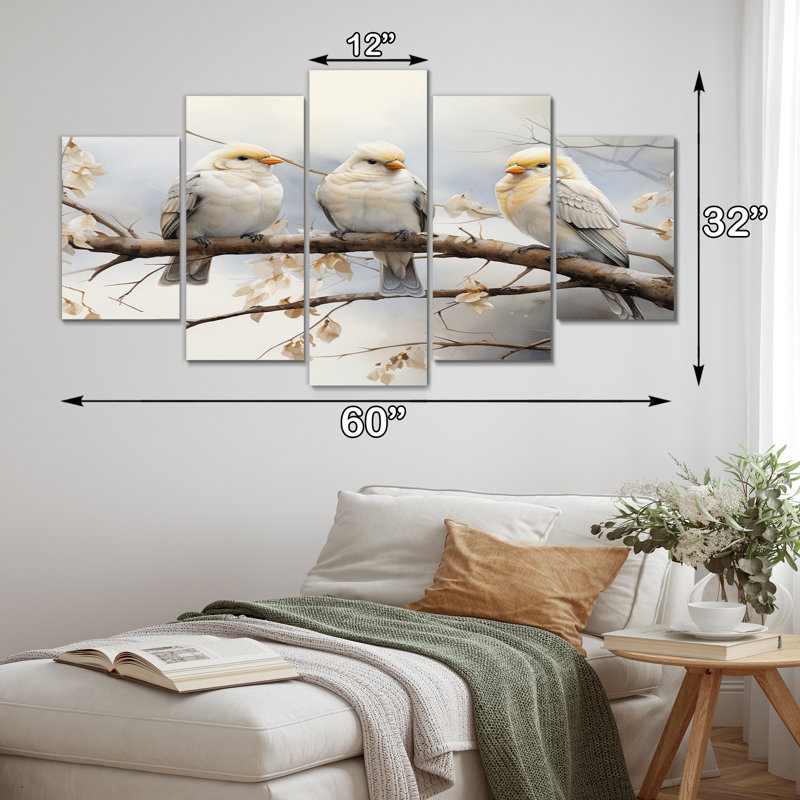 «Bird Silent Watcher VII» sur toile, reproduction de 5 pièces
