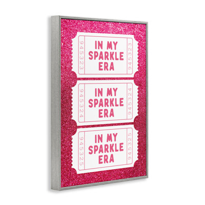 In In Sparkle Era billets, giclée encadrée, design par lettré et doublé