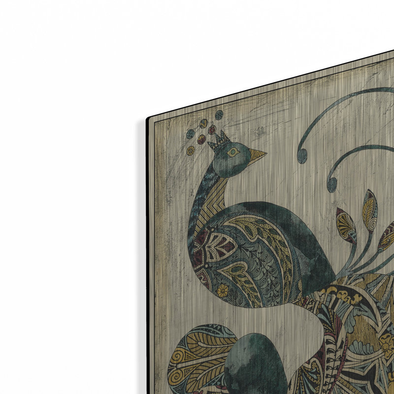  «Royal Peacock 1» par Chariklia Zarris, art mural en métal, 16 po x 24 po, H 24 po x l 16 po