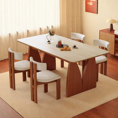 Cave stone rock plate table set
