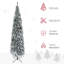 Grand arbre de Noël artificiel enneigé avec flocons de neige-1098009639