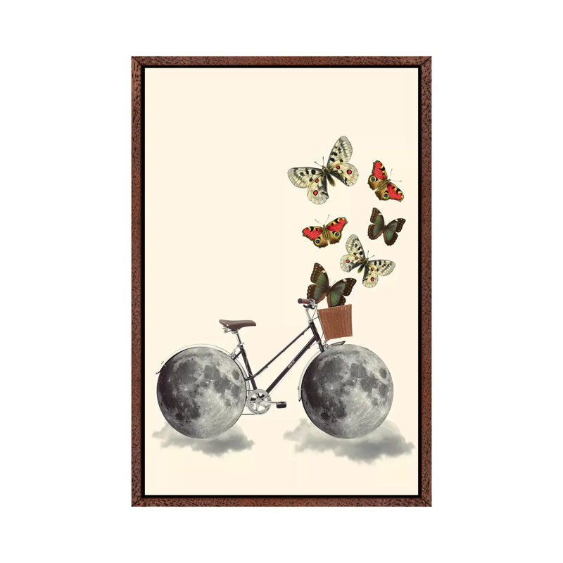 Take A Ride by Kiki C Landon - Print on Canvas, 66.04cm H x 45.72cm W x 3.81cm D, Classic Brown Wood Framed