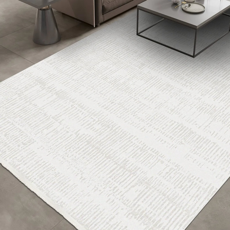 Cotton Abstract Indoor Rug, Runner 2'7" x 11'6"