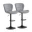 Adjustable Height Counter Stool with Metal Frame-1457350098