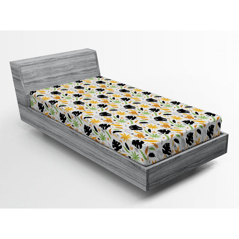 Microfiber Floral Fitted Sheet, Twin XL Fitted Sheet