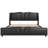 Zavier PU Leather Bed With Solid Wood & Metal Frame-906537535-907639430