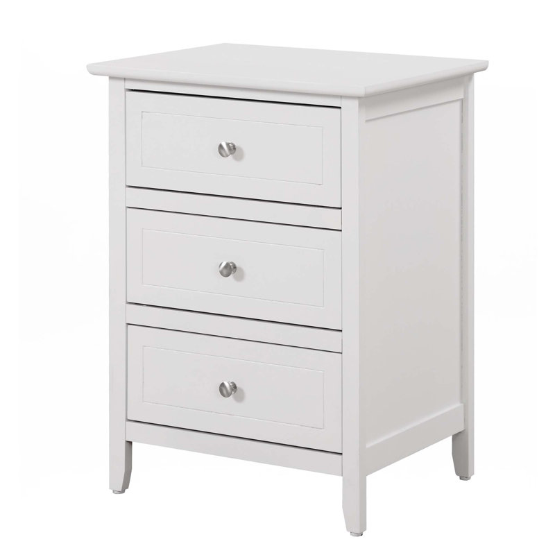 Table de chevet transitionnelle, Blanc