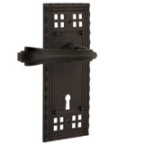 Craftsman Plate Privacy (Bed & Bath) with Decorative Keyhole and Fleur Lever