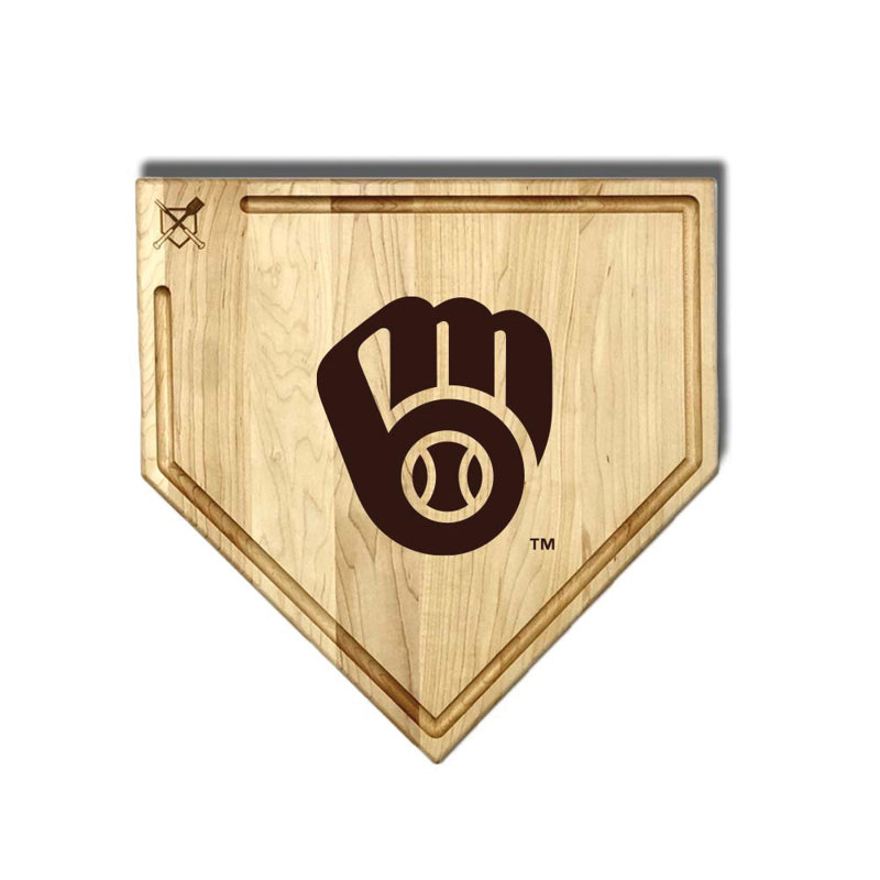 Full Size (17" x 17") Home Plate Cutting Board With Trough