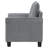Evadnee Upholstered Rolled Arm Accent Chair Grey