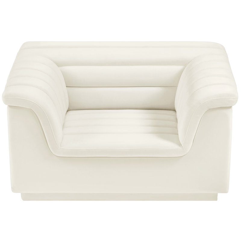 Fauteuil Hoshi, Velours crème
