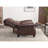 34.6" Wide Classic And Overstuffed Soft Vegan Leather Pushback Recliner With Nailhead Trim (Set Of 3)-100759603