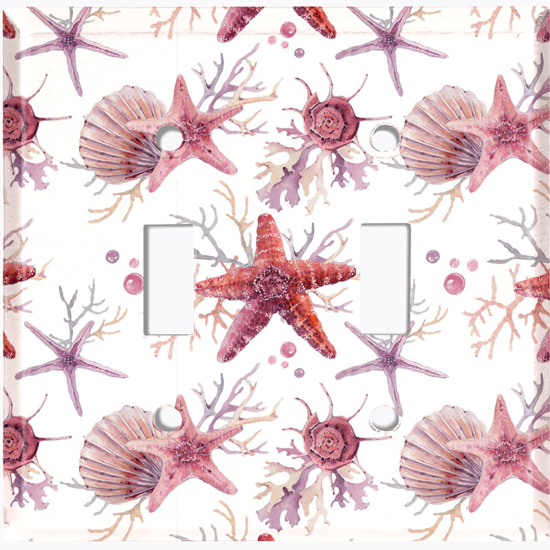 Plaque murale à 2 lumières Starfish Clam