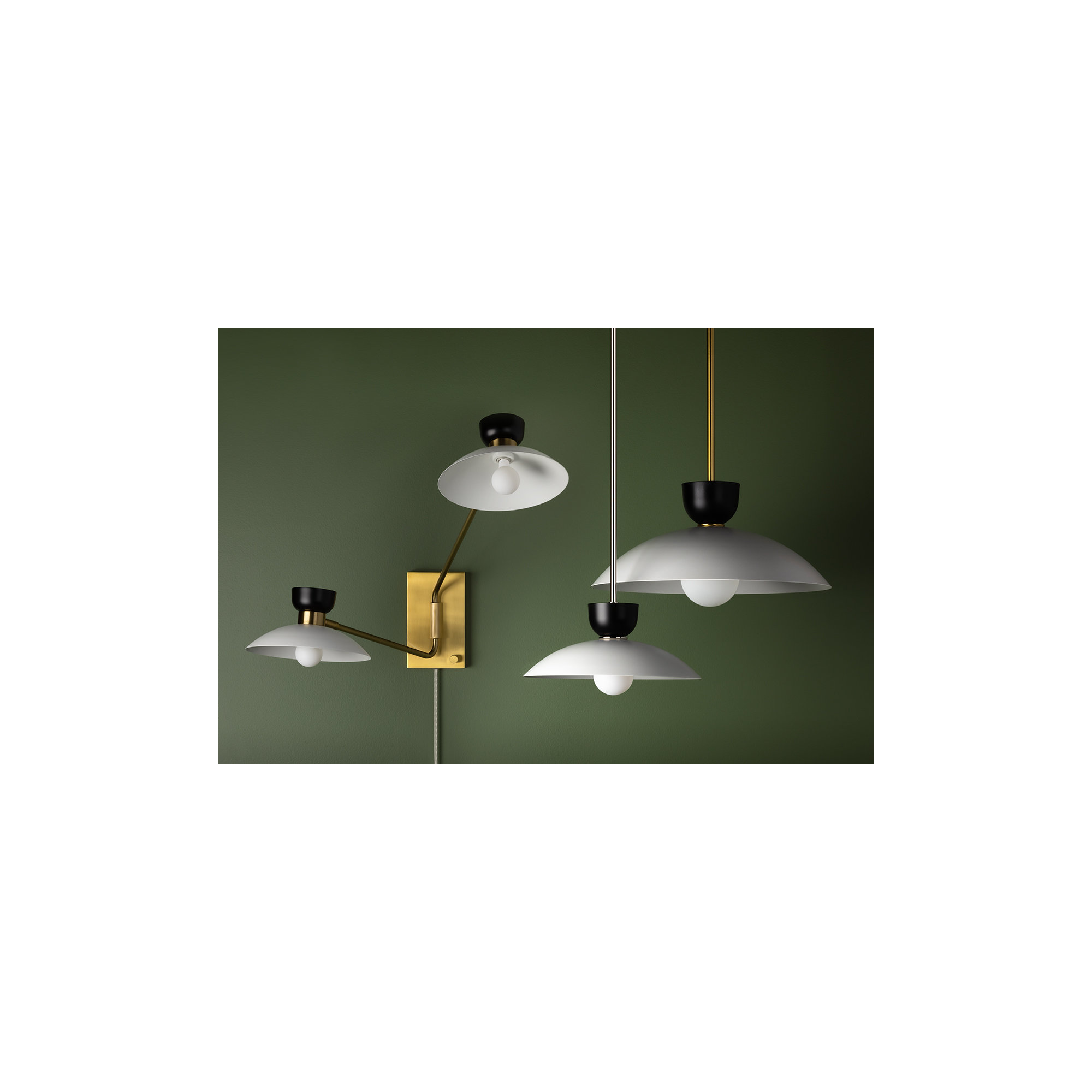 Viera Single Light Metal Pendant, Polished Nickel, 7" H x 14" W x 14" D